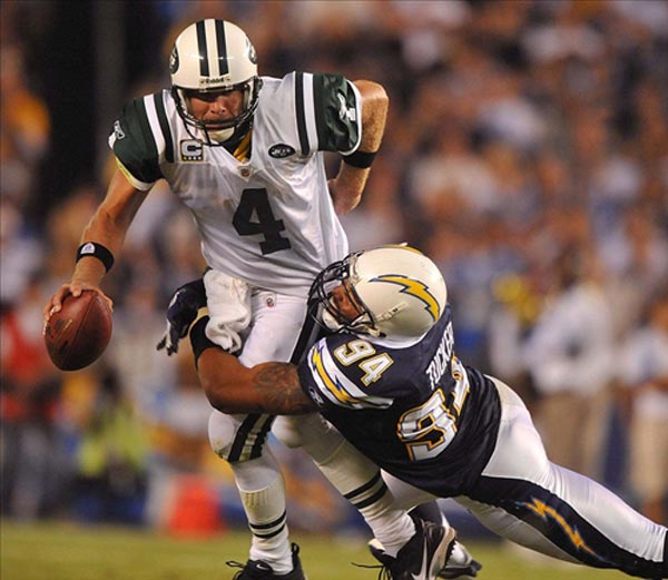 New York Jets quarterback Brett Favre